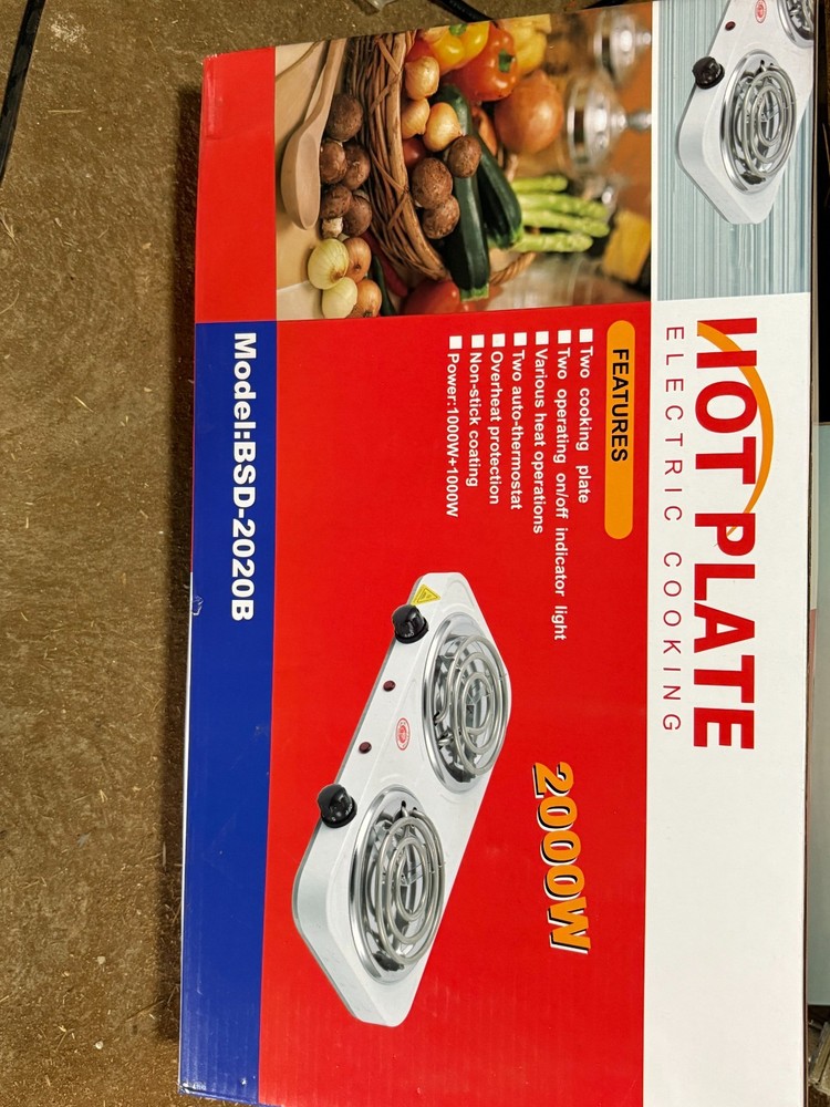2 burner electric hot plate