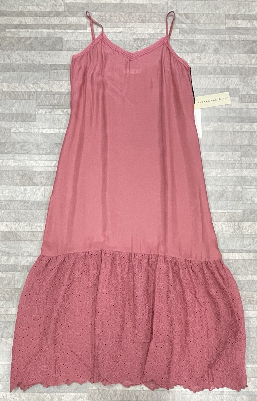 New 4Love And Liberty Johnny Was Long Embroider Silk Boho Slip In Primrose SZ:M