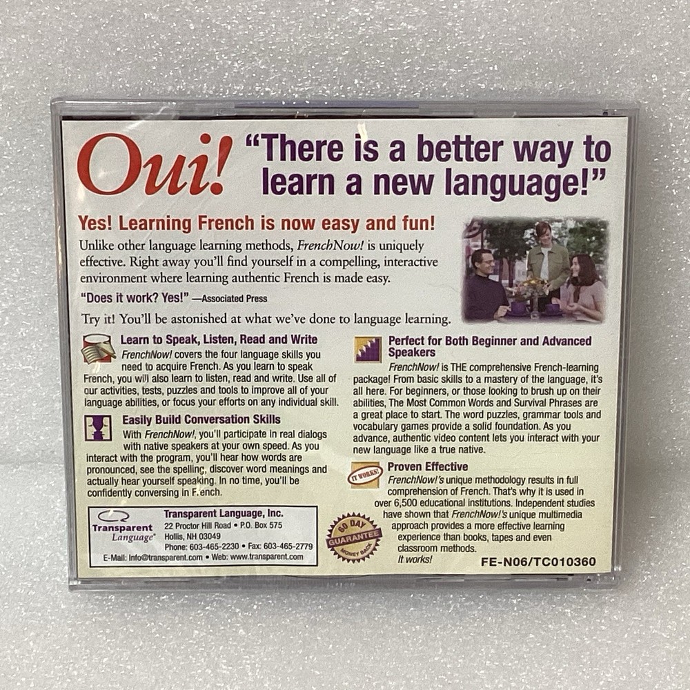 Learn French Now! Master Program 2 CD-ROM by Transparent Language Win/Mac