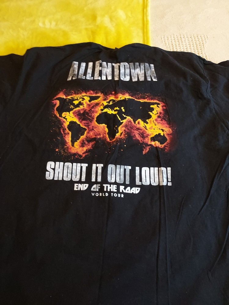 Kiss End of The Road Tour T-Shirt Double Sided XXL Allentown PA 2XL NEW