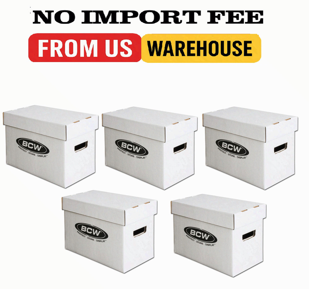 5 BCW Short Comic Book Storage Boxes