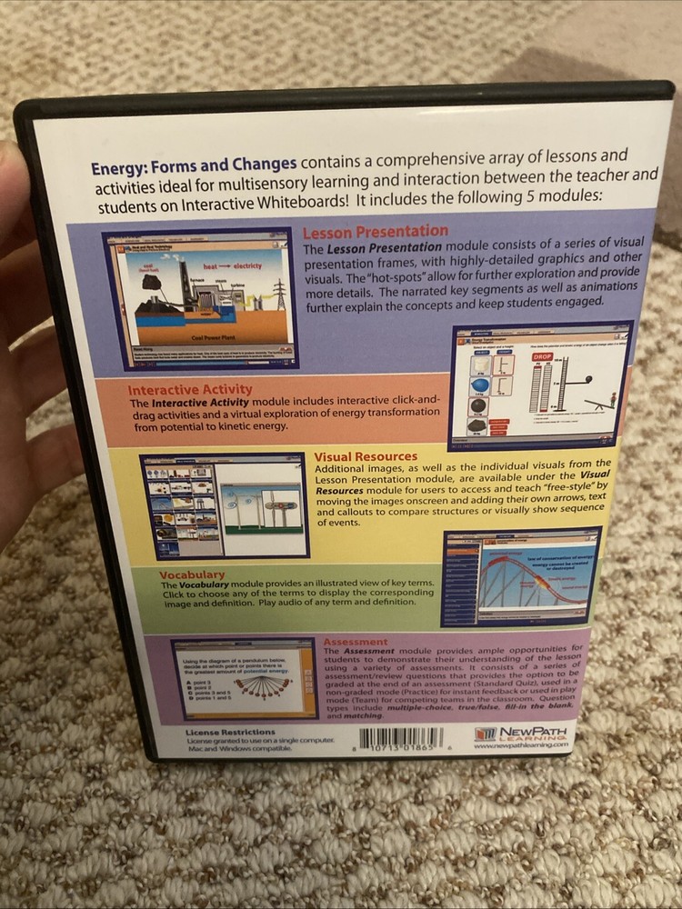 Energy: Forms and Changes NewPath Learning PC CD-Rom Windows Mac 2013 Software