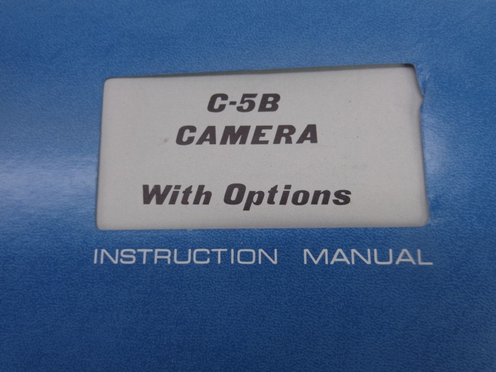 Tek C-5B Camera with options Instruction manual