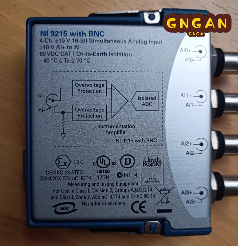 National Instruments NI 9215 cDAQ Analog Input Module BNC, Simultaneous Sampling