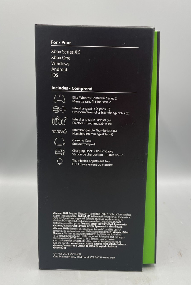 Xbox One Elite Series 2 Wireless Controller — Black — Used, With Box READ