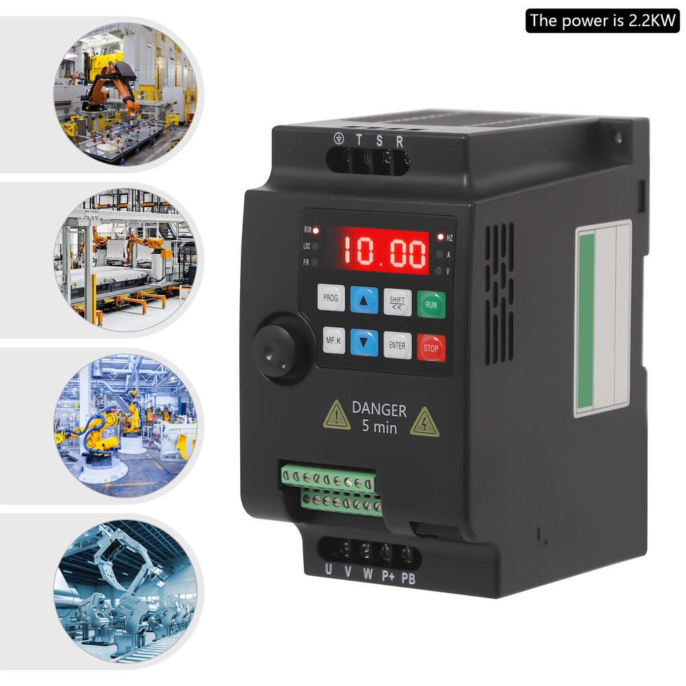 VSD 3HP 2.2KW VFD Single To 3 Phase Variable Frequency Drive Nverter Converter