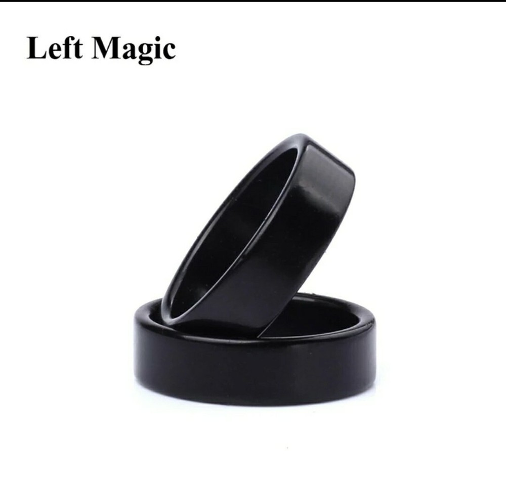Magic Trick Ring Strong Magnetic Black Prop Learn Beginner Illusions T5