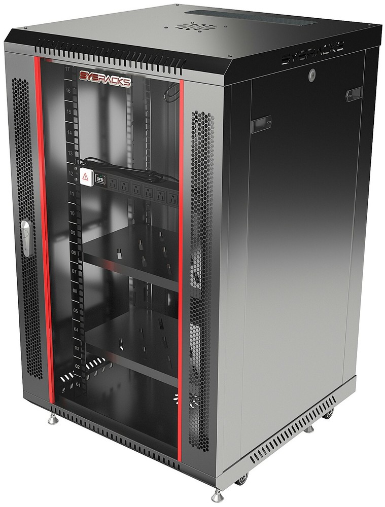 Sysracks 18U 24" Deep Wall Mount IT Network Enclosure Server Rack Cabinet Box