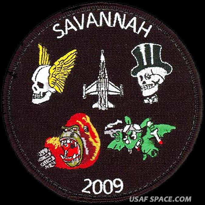 USAF 85th TEST & EVALUATION SQ- SAVANNAH 2009 -ORIGINAL VEL GAGGLE PATCH