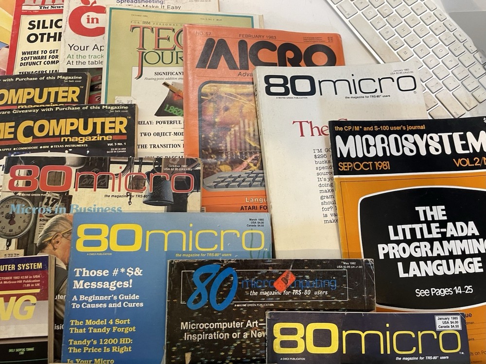 16x Vintage Computer Magazines - BYTE, 80 Micro, InCider, Nibble Etc