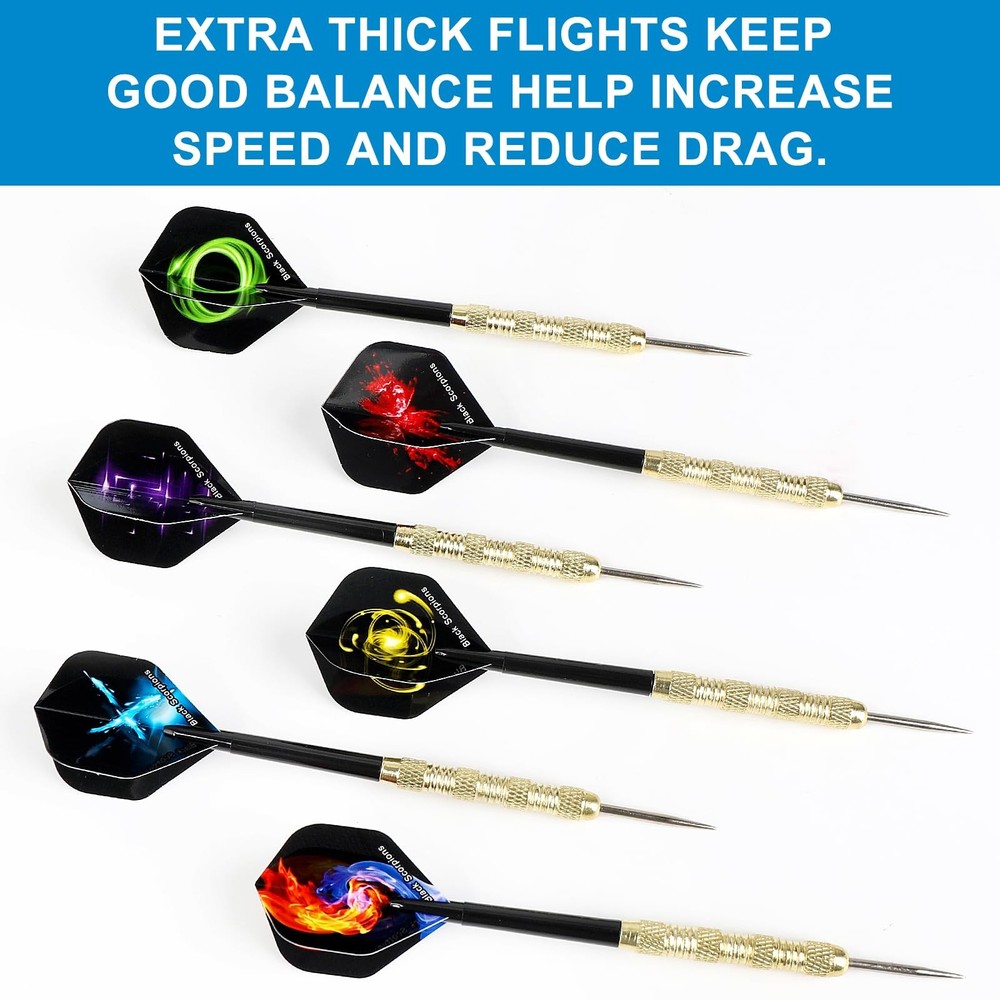 Accmor 90pcs Standard Dart Flights Set, Set A-90pc