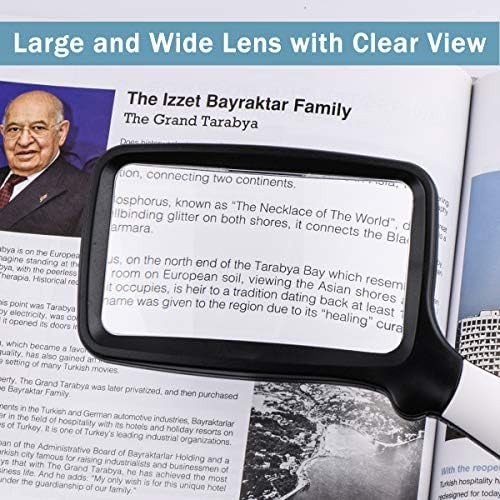 Folding Handheld Magnifying Glass with Light 3X