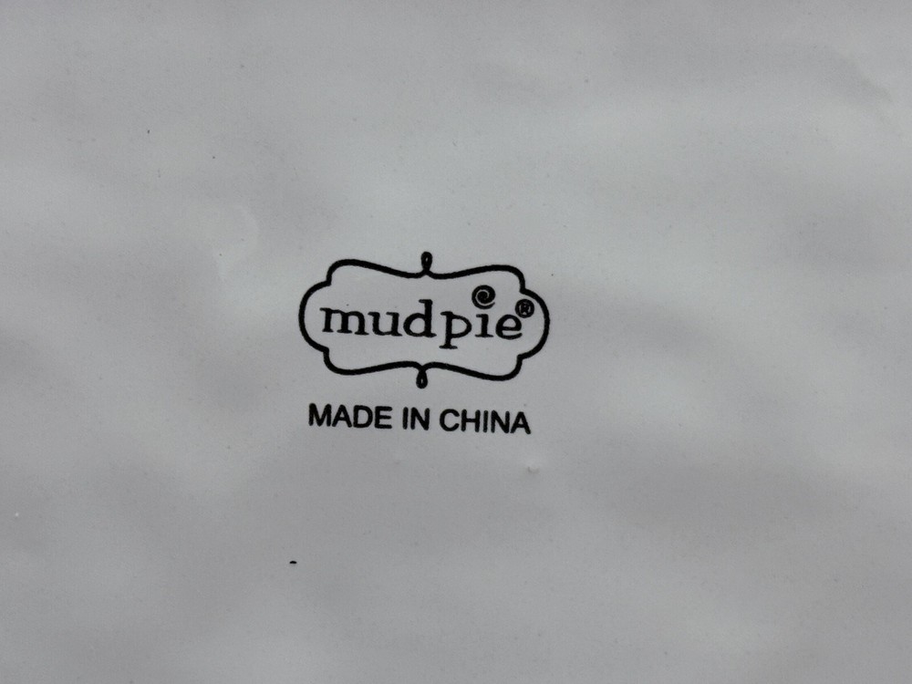 Mud Pie Mr and Mrs Ceramic Platter