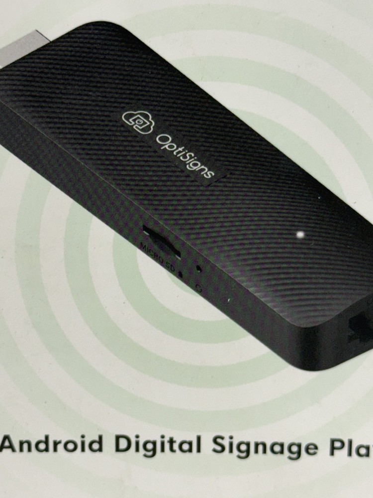 OptiSigns OptiStick Digital Signage Player - Android-Based 4K UHD HDMI Stick