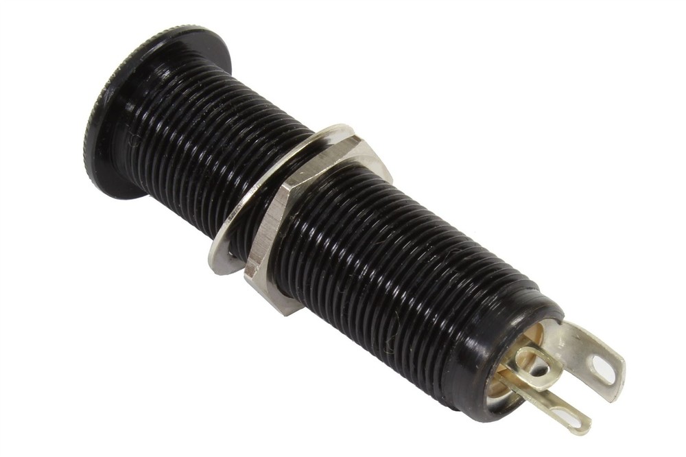Switchcraft Stereo Long Threaded Barrel 1/4" Input/Output Jack - Black