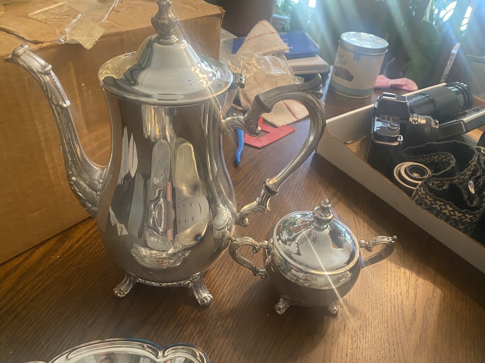 Vintage I S Co. Silverplate Tea Set International Silver Co. Serving Set