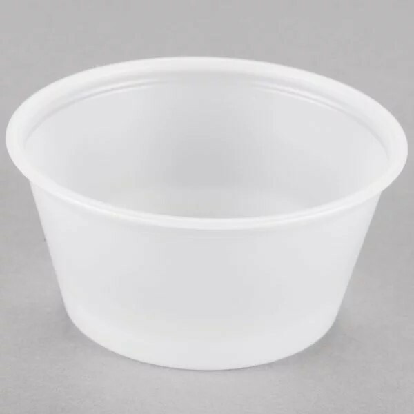 2oz Soufflé Portion Cups with Lids Translucent Plastic Condiments Sauces Crafts