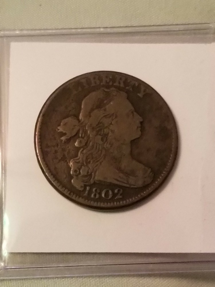 1802 Draped Bust Large Cent VF+