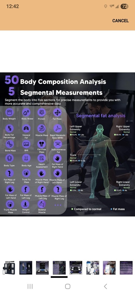 GE 8-Electrode Bluetooth Digital Scale Body Composition Analyzer Black