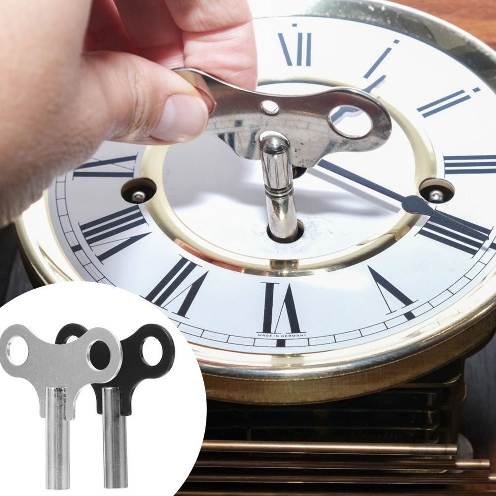 2 Pcs Practical Clock Keys Sturdy Winders Convenient Tools for Floor Clock