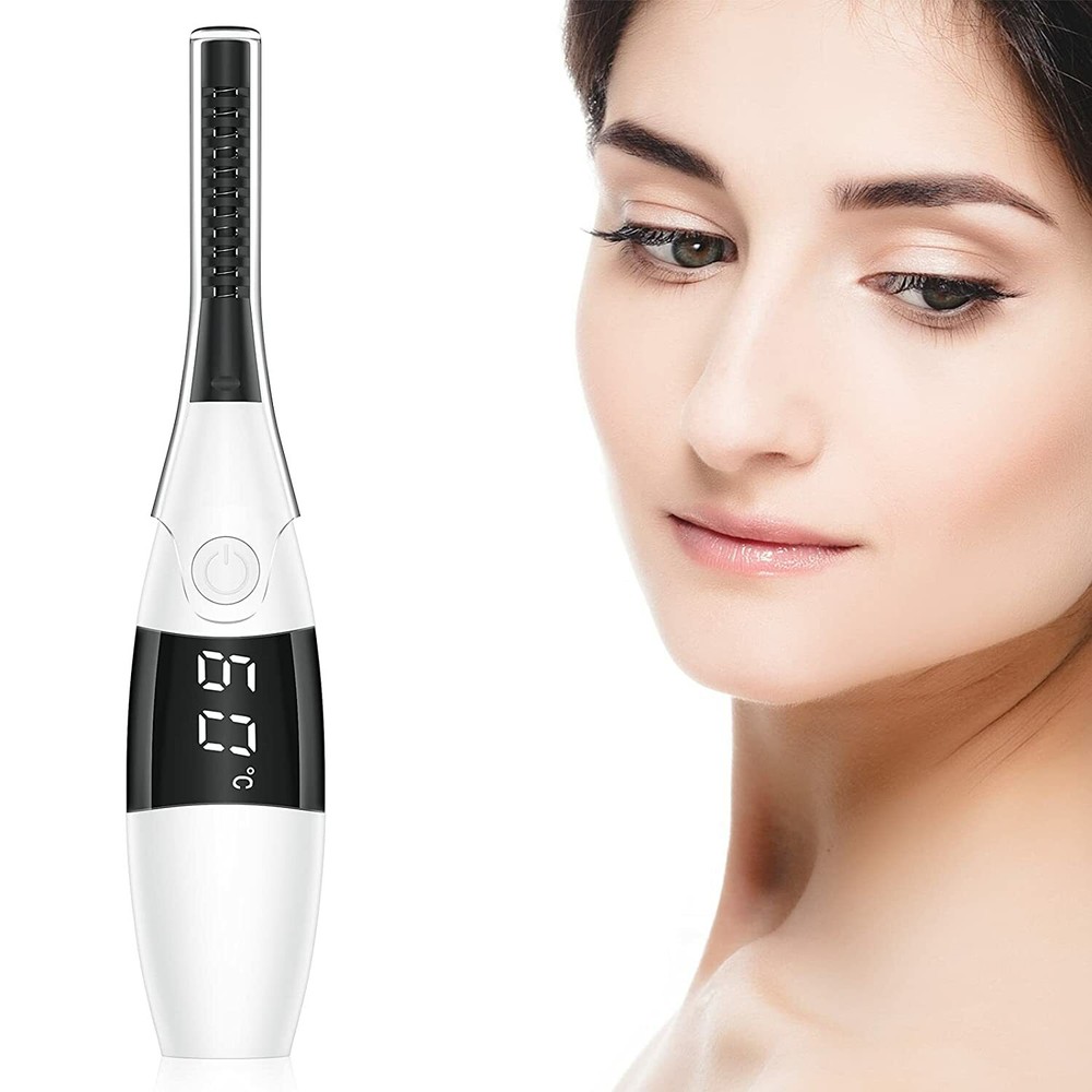 Heated Eyelash Curlers with Heating Elements, 4 Temperature Levels for Soft