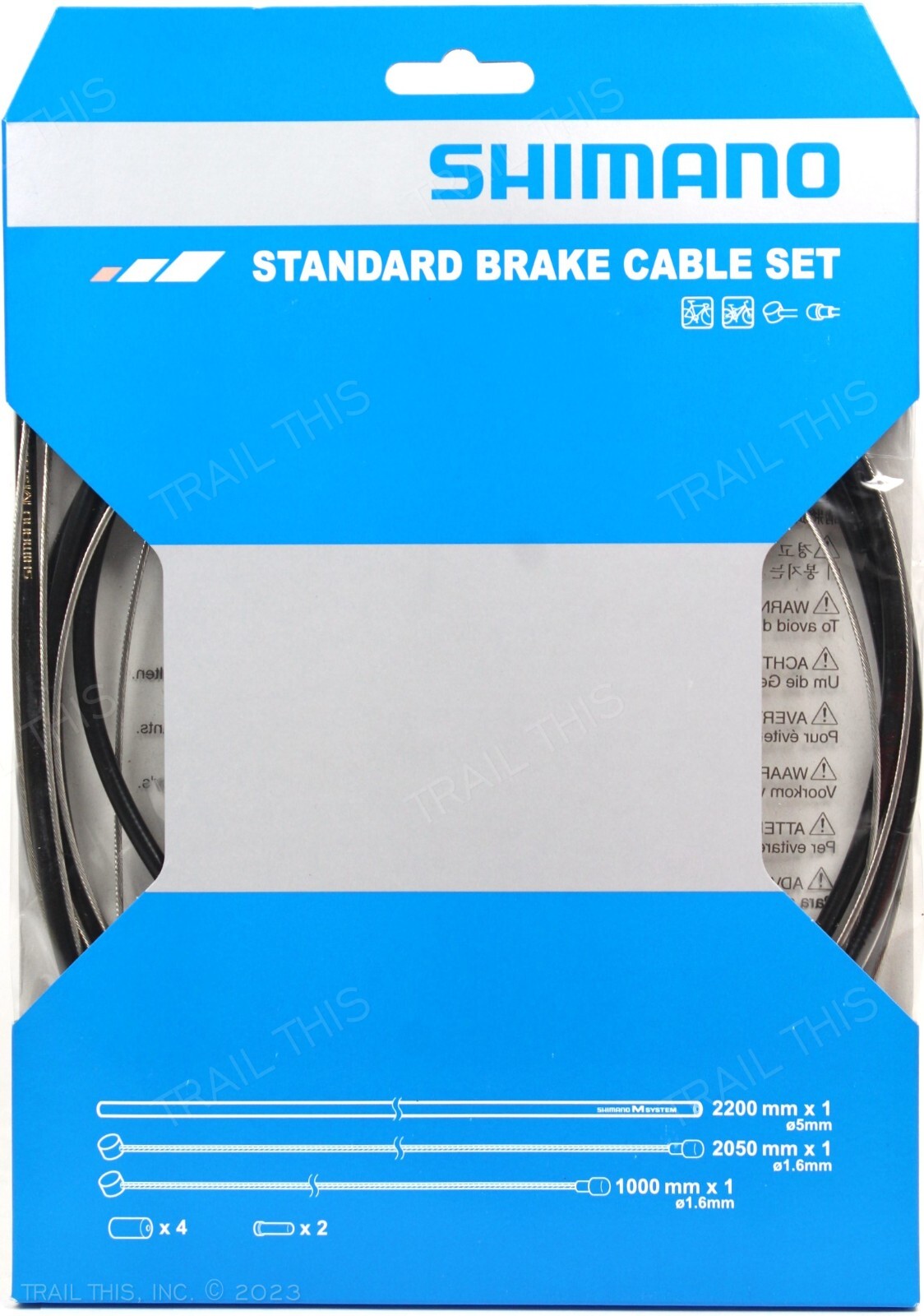 Shimano Standard Brake Cable Set Kit with Black Housing for MTB or Road Bicycle