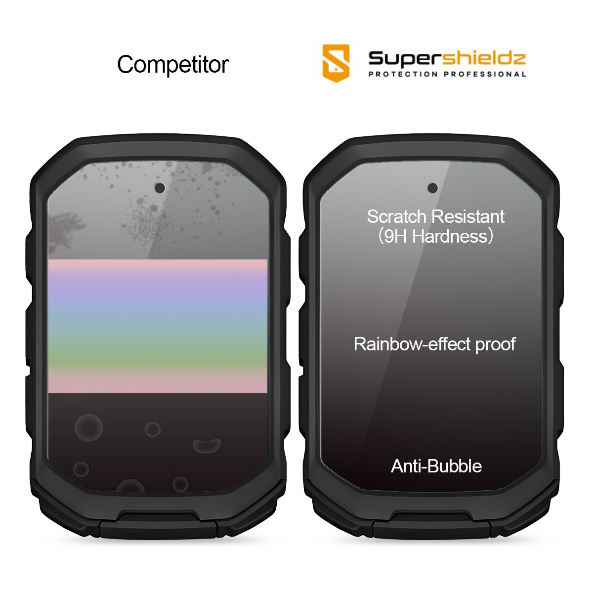 3X Supershieldz Tempered Glass Screen Protector for Garmin Edge MTB