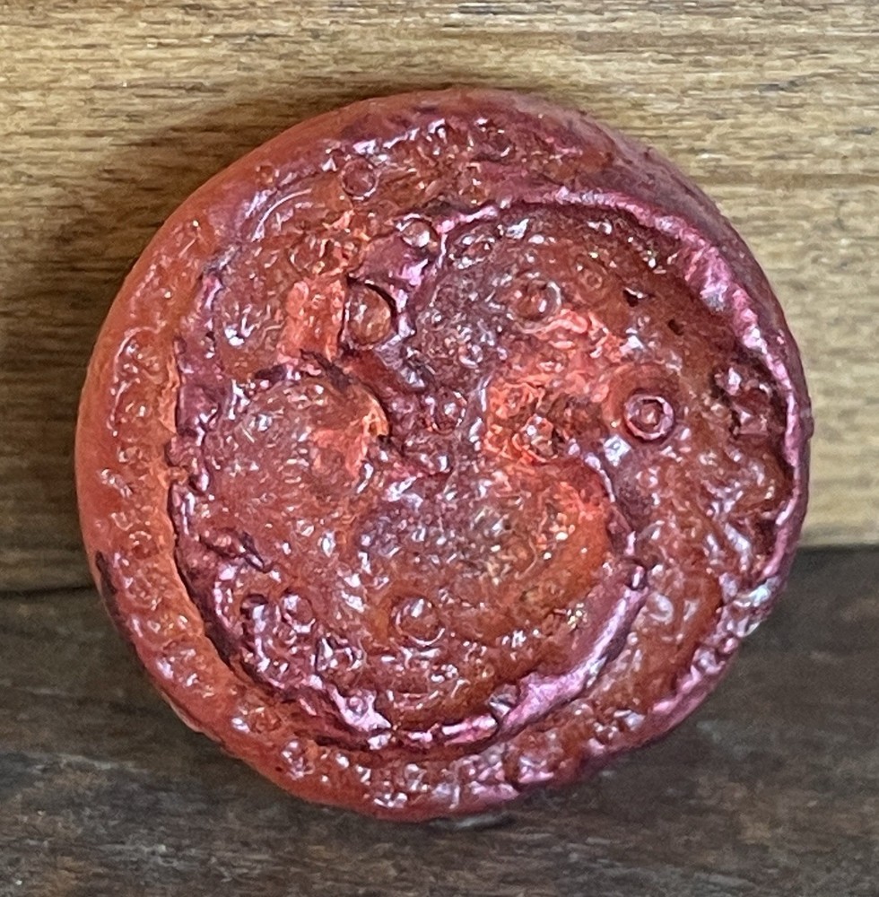 Funky Vintage MCM Synthetic Polymer GLOW Button