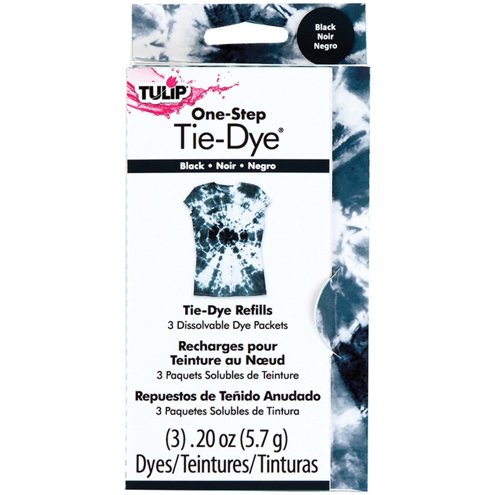 Tulip One-Step Tie-Dye Refill .13oz 3/Pkg Black