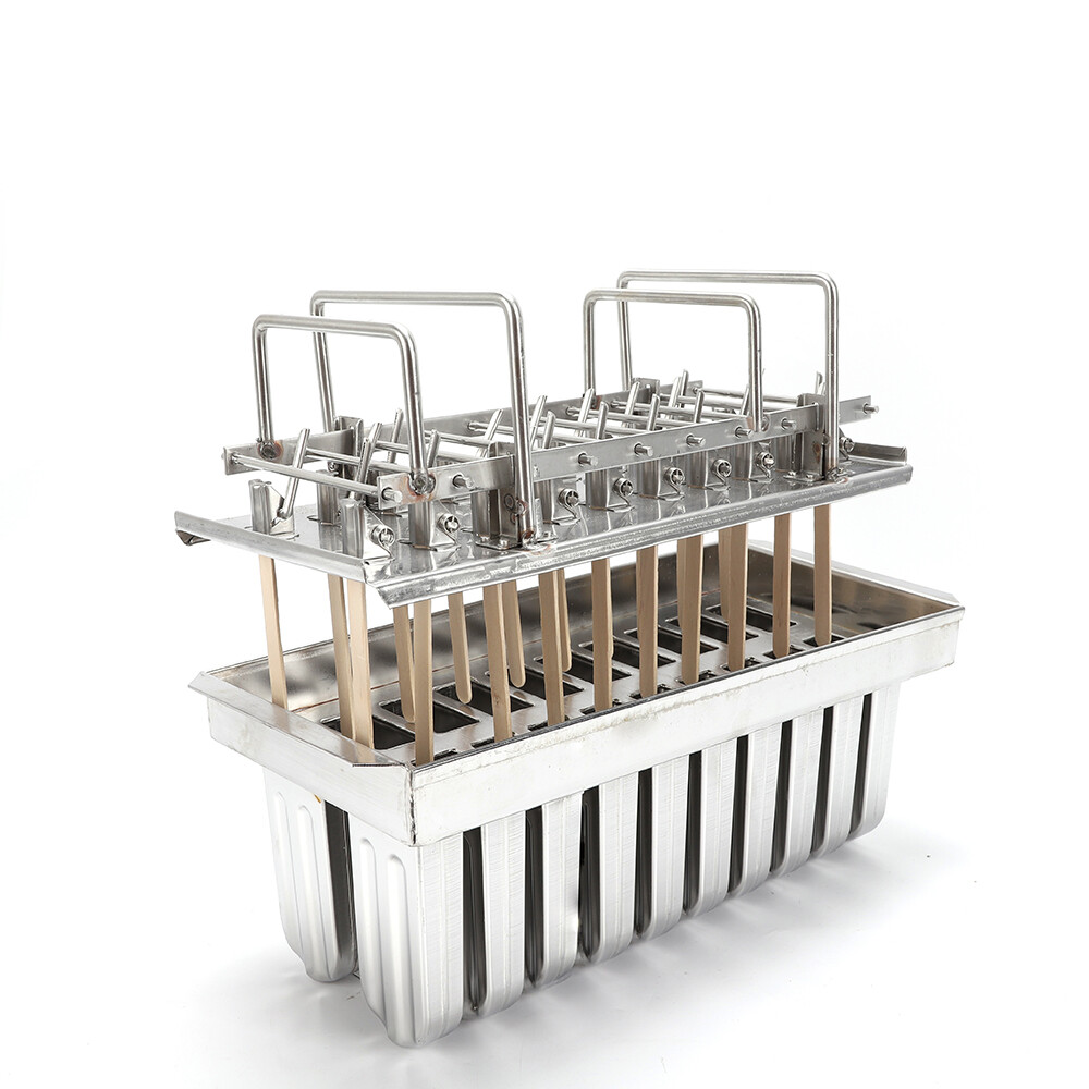 20x Stainless Steel Molds Ice Pop Lolly Popsicle Ice Cream Stick Holder Mold Top