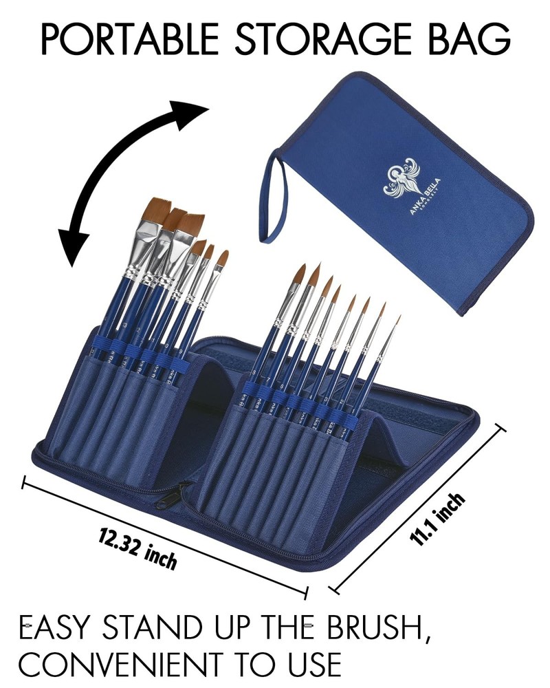 Professional Pre-Quality Face Paint Brushes SetIncluding 14pcs Different Size...