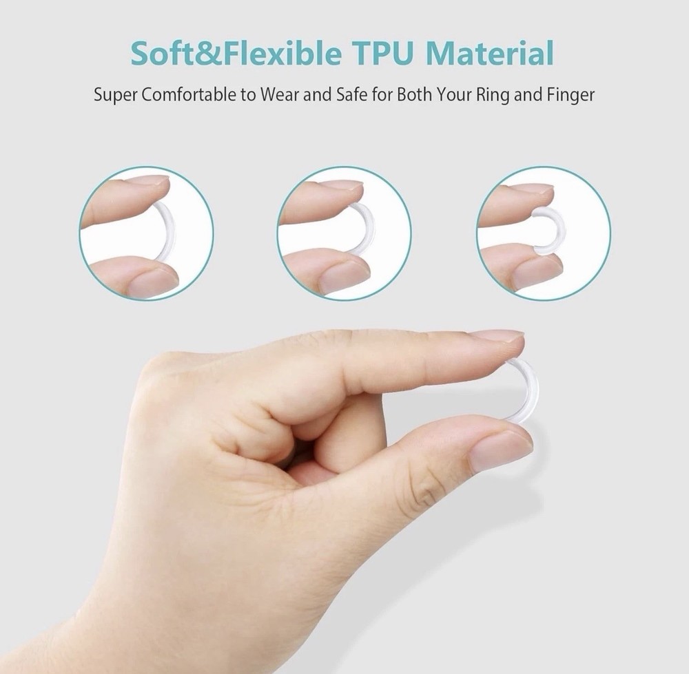 Invisible Ring Size Adjuster for Loose Rings Sizer Transparent