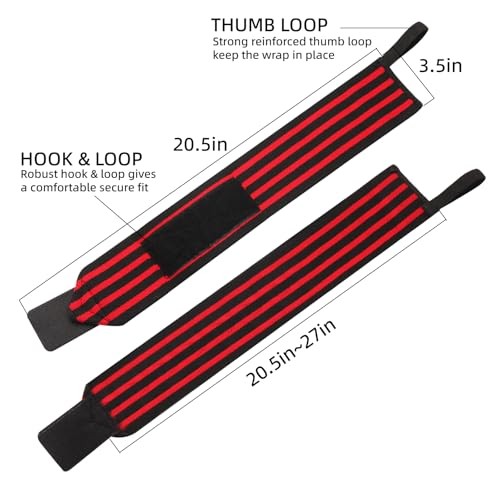 Wrist Support Straps & Lifting Straps, Ultra-Elastic Adjustable Design,