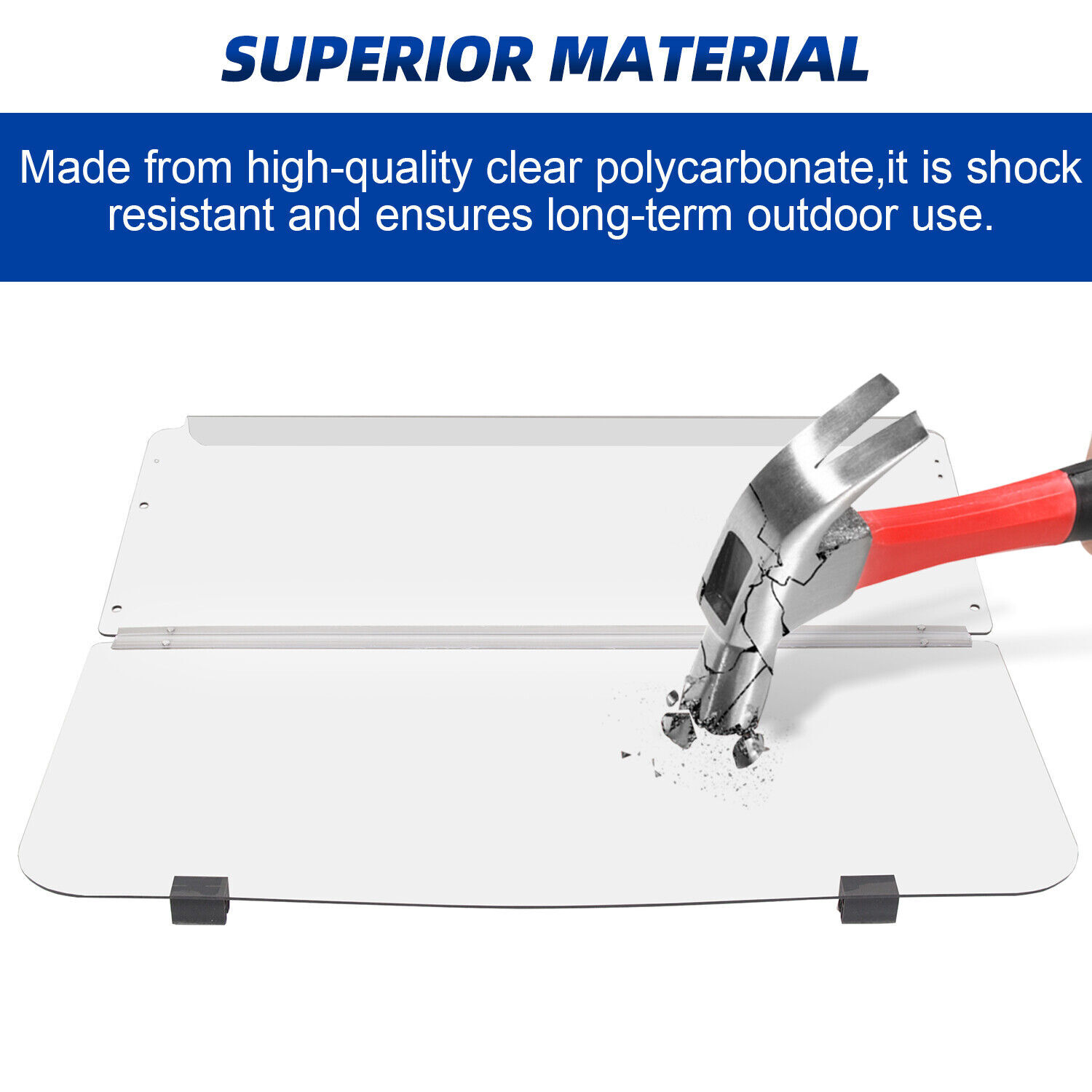 For Club Car DS 1982-2000.5 New Clear Golf Cart Windshield Folding Windscreen