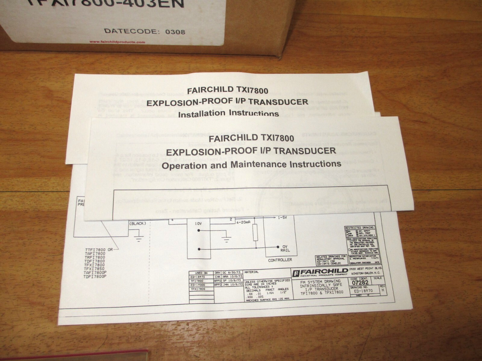 Fairchild TFXI7800-403EN *NEW* Explosion Proof I/P Transducer 6-30 PSIG