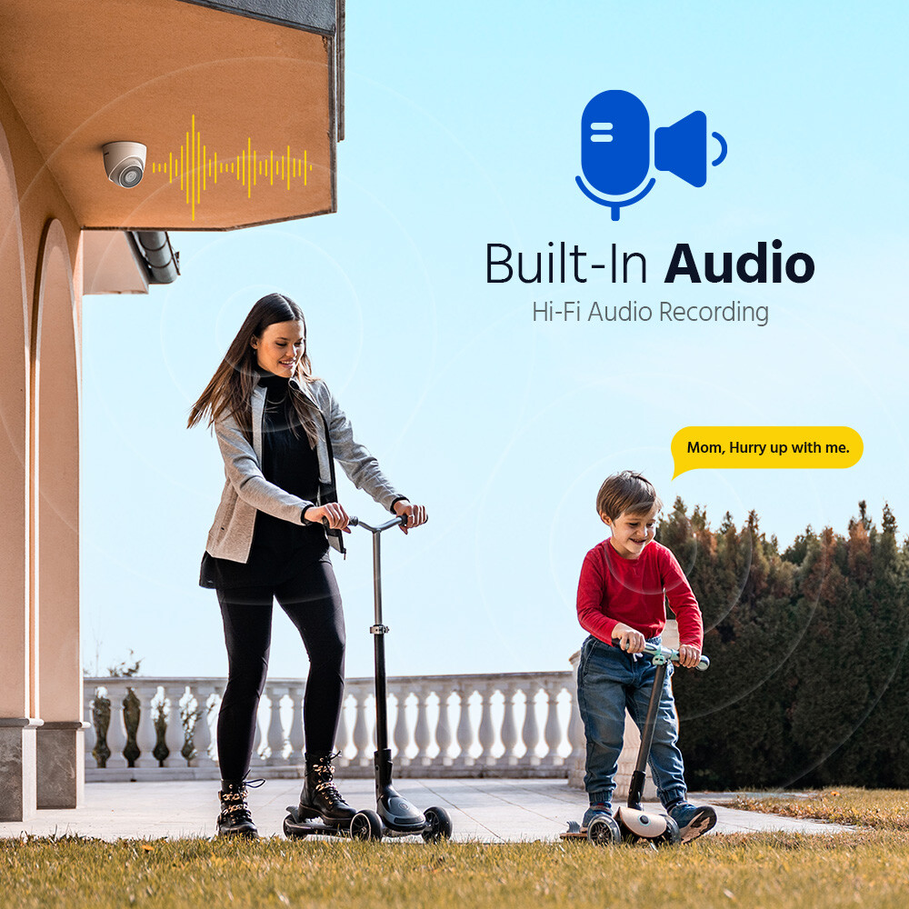 ANNKE 5MP Color POE IP Security Camera System Human Detection 8CH 8MP NVR Audio