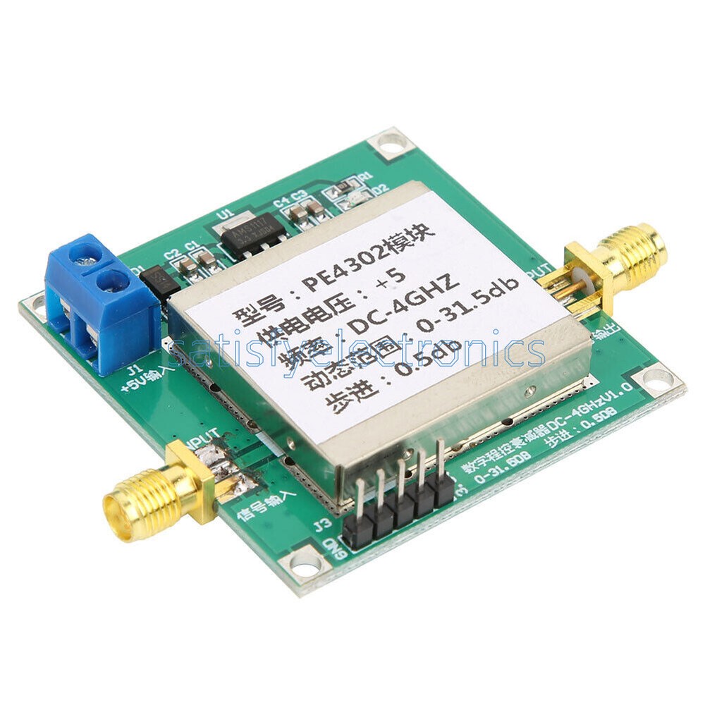 PE4302 Digital RF Attenuator Module RF High Linearity 0.5dB Stepping Module
