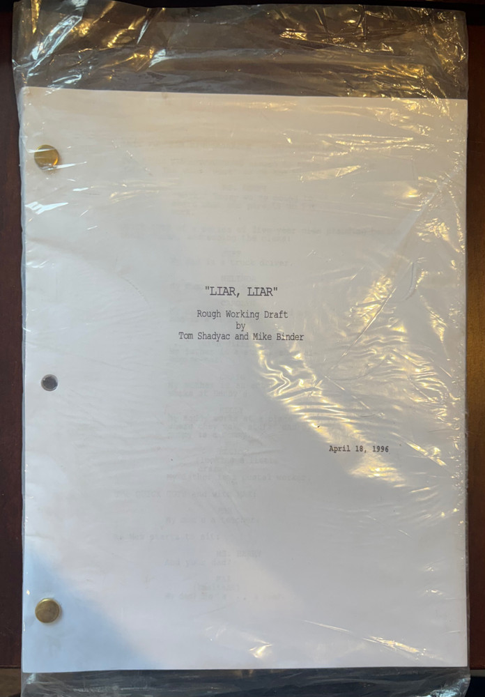 Liar, Liar - Screenplay/Script - In Plastic - 4/18/96