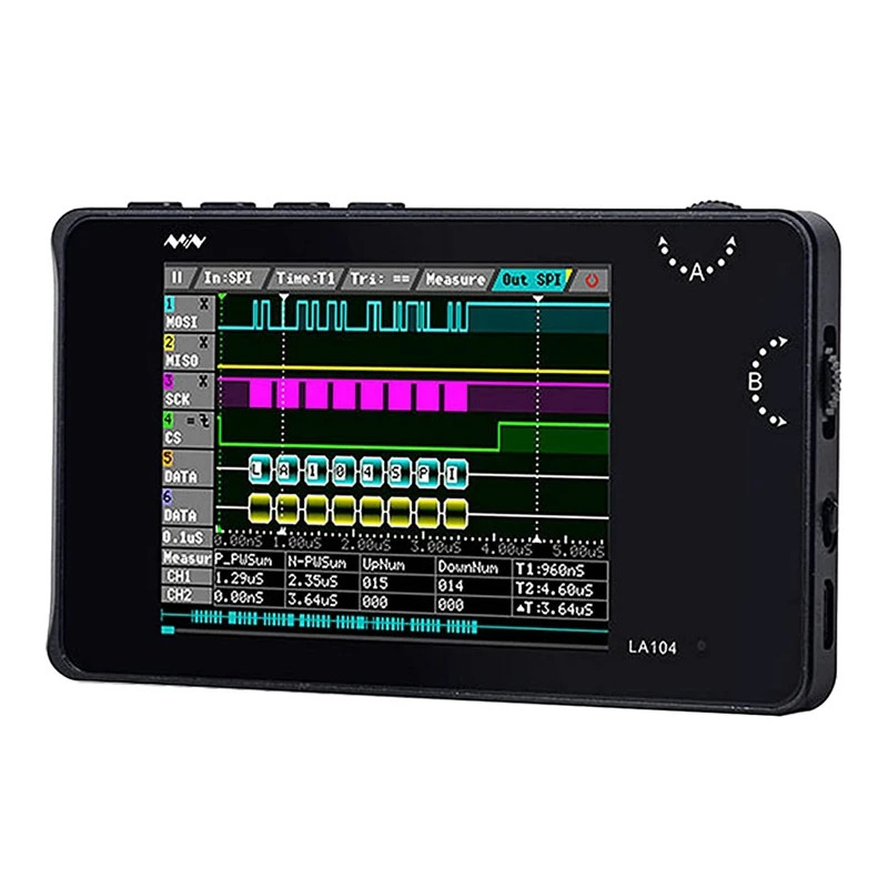 LA104 Logic Analyzer Pocket Handheld SPI I2C UART 100Msa/S Max Sampling Rate