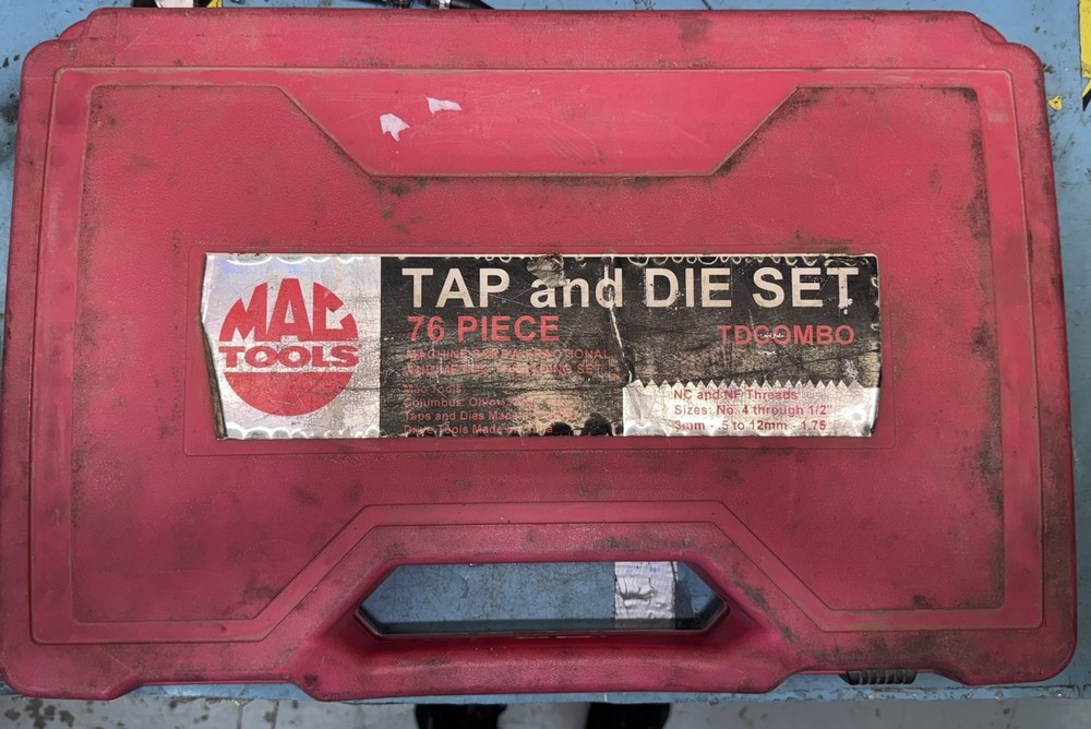 Mac Tools 76-Piece Tap and Die Set - Missing Pieces READ BELOW