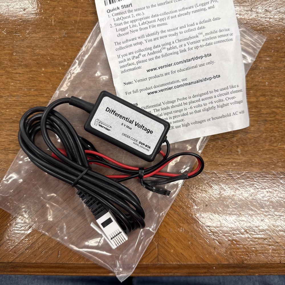 Vernier VP-BTA Differential Voltage Software Probe, 6V Max