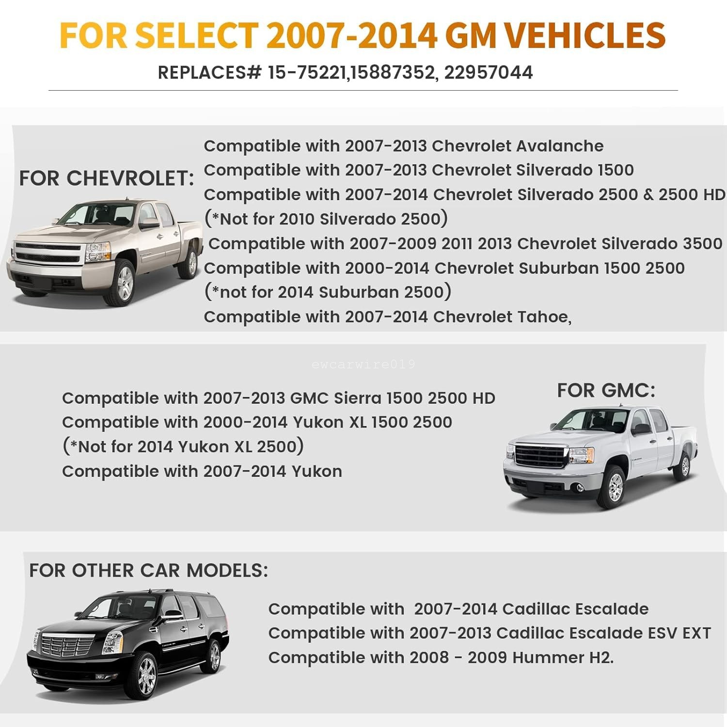 Heater Blower Motor Connector wire harness 1575221 For 2007-2013 GMC Sierra 1500