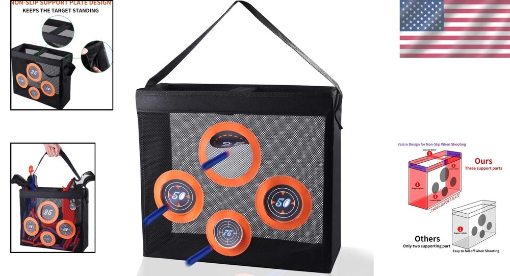 Multi-Functional Target Bag for Shooting Skills - Compatible with Nerf Darts