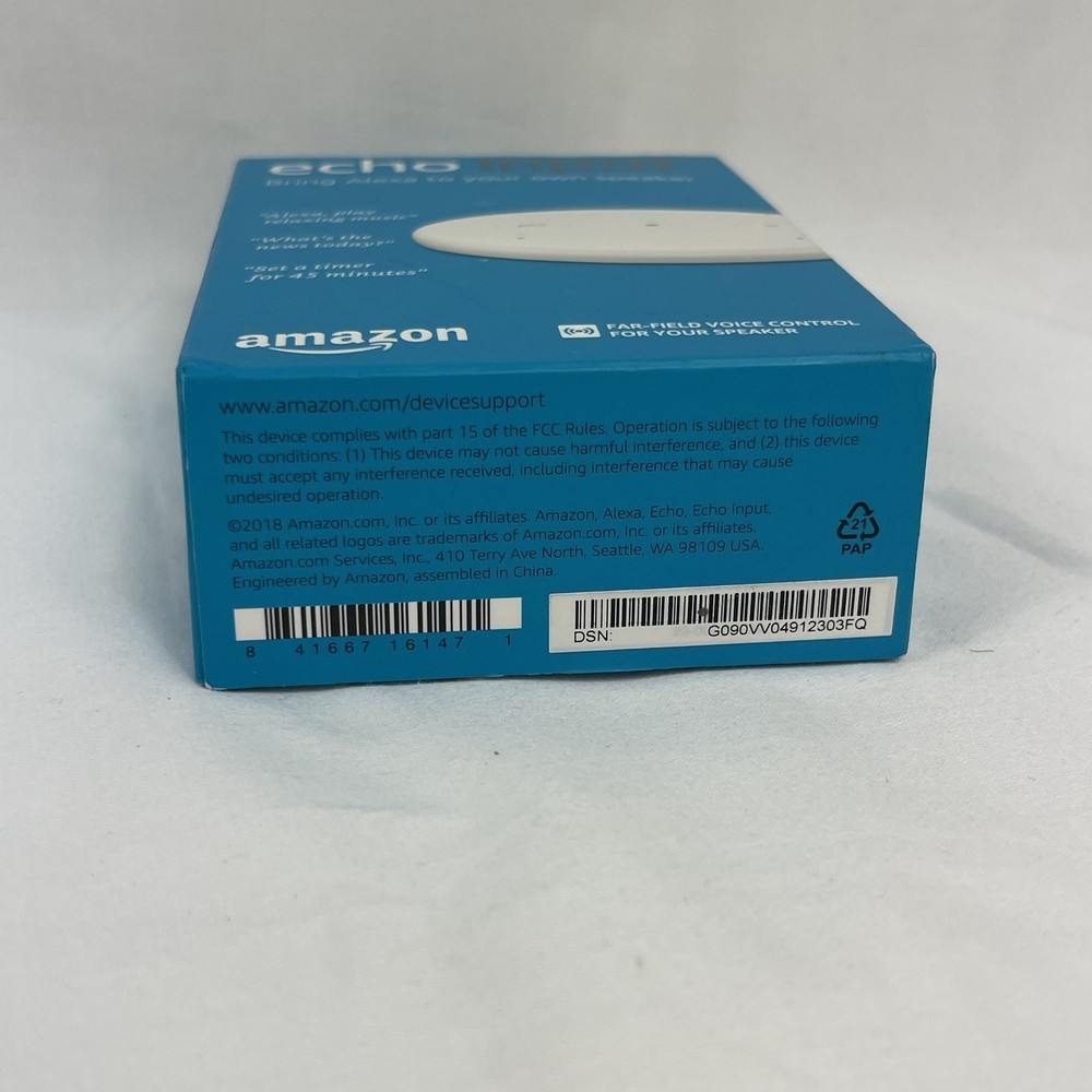 Amazon Echo Input Bring Alexa to your Speaker New still Sealed