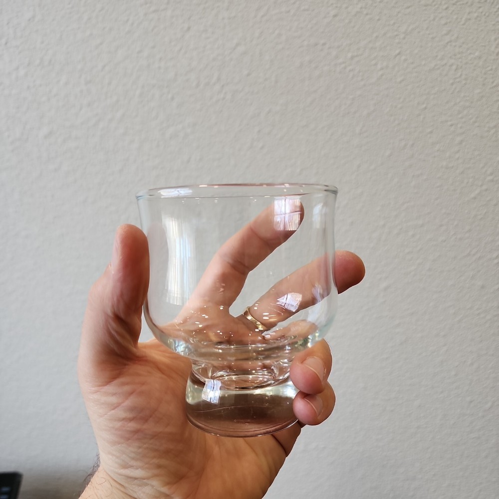 Aurora by Tuscany Crystal Solid Base drinkware Stackable Rocks Glasses MCM
