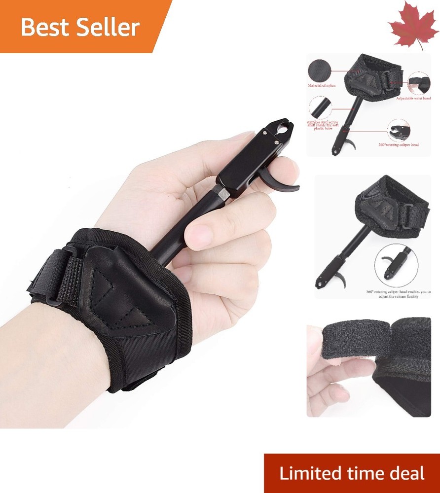 Durable Compound Bow Release - 360° Caliper - Fits up to 65lbs - Comfortable