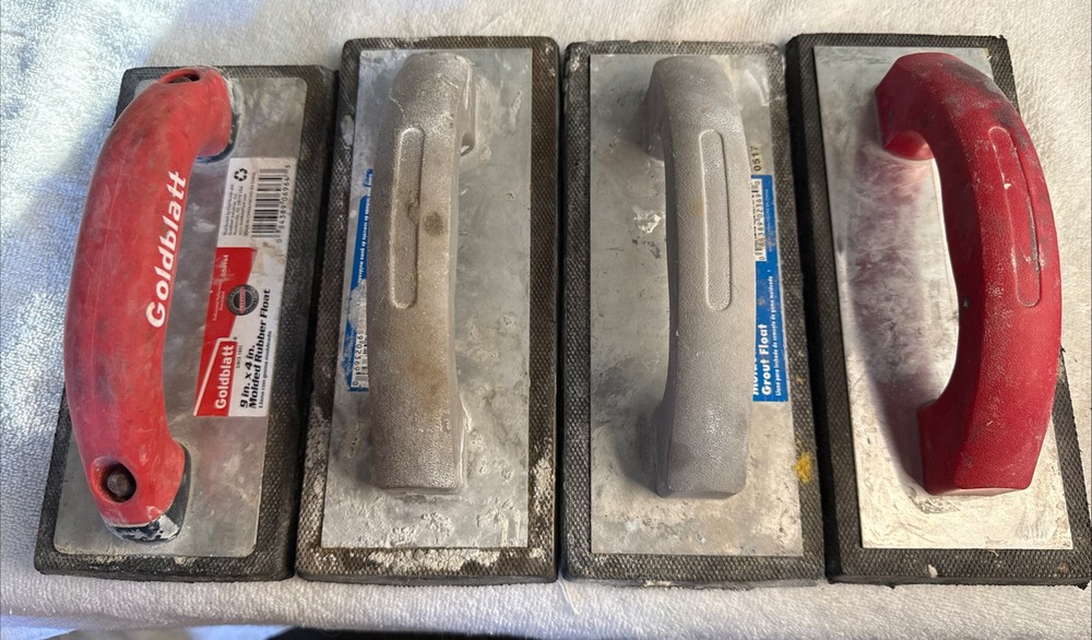 X4 Goldblatt 10x4” & 9.5” X 4” Inch Grout Float & molded rubber float, Paceseter