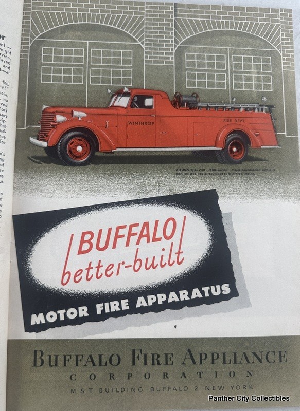 1930s 1940s Lot (5) Magazine Fire Engineering Firefighters Trucks Advertising +