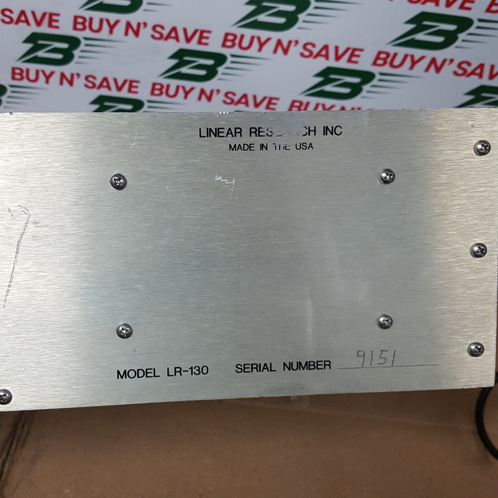 Linear Research Inc. LR-130 Temperature Controller - PwrsOn - w/PowerCord - USED