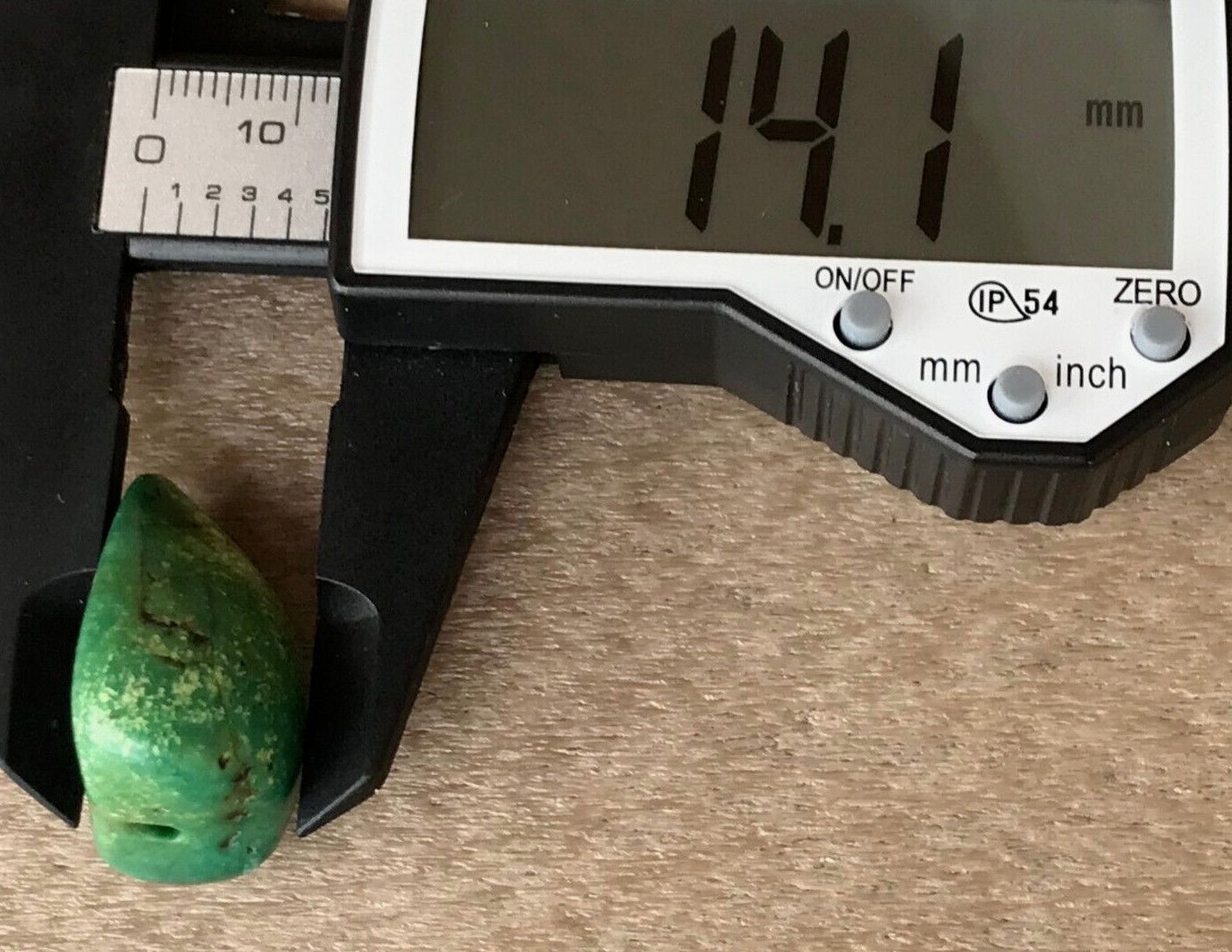 ANTIQUE LARGE TIBETAN TURQUOISE BEAD - BEAUTIFUL WORN PATINA - Approx. 12 gram